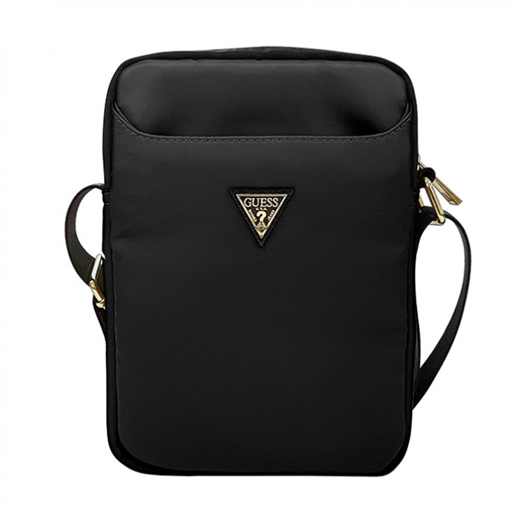Guess Nylon Tablet bag with Triangle metal logo сумка для планшета до 10", черная