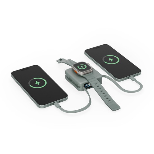 Energea АКБ MagPac MINI Plus, 10000W Magnetic wireless 15W +С 20W +2 C cables and Display Sage