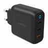 Сетевое зарядное EnergEA Ampcharge Gan65, 2*USB-C PD + USB-A QC3.0/PPS, 65 Вт