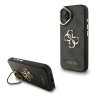 Guess для iPhone 16 чехол PU 4G Big metal logo and Camera Stand Hard Black