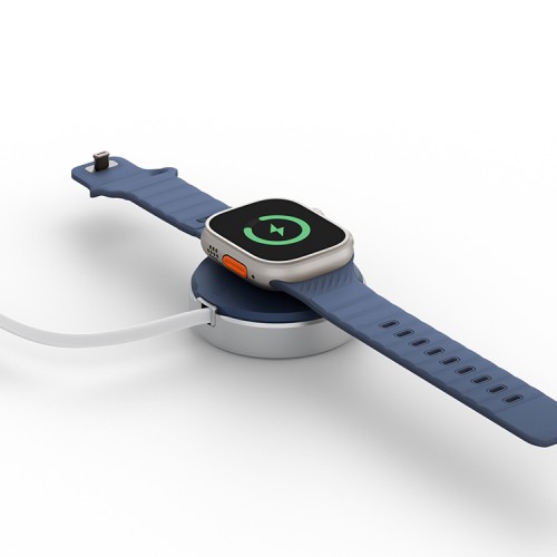 Energea Беспроводное СЗУ MagDuo Arc 2in1 iPhone +Apple Watch charger +retractable USB-C cable Blue