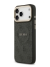 Guess для iPhone 17 Pro чехол PU 4G Classic metal logo Gold camera Hard Black (MagSafe)