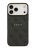 Guess для iPhone 17 Pro чехол PU 4G Classic metal logo Gold camera Hard Black (MagSafe)