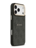 Guess для iPhone 17 Pro чехол PU 4G Classic metal logo Gold camera Hard Black (MagSafe)