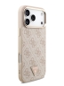 Guess для iPhone 17 Pro Max чехол PU 4G Triangle Diamond metal logo Gold camera Hard Pink (MagSafe)