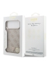 Guess для iPhone 17 Pro Max чехол PU 4G Triangle Diamond metal logo Gold camera Hard Pink (MagSafe)