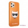 Чехол Karl Lagerfeld TPU FLUO Choupette Hard для iPhone 12 | 12 Pro, оранжевый