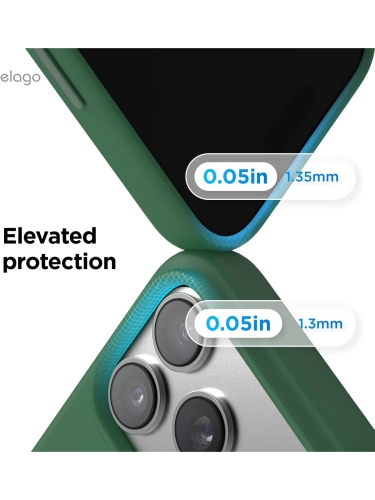 Elago для iPhone 17 Pro чехол Magnetic Silicone Alpine Green (MagSafe)