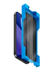 Uniq стекло для iPhone 17/16 Pro OPTIX EXOFit Privacy Anti-Dust Filter Black (+PRO applicator)