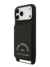Karl Lagerfeld для iPhone 17 Pro чехол Crossbody cardslot PU Saffiano RSG Hard Black