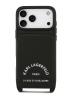 Karl Lagerfeld для iPhone 17 Pro чехол Crossbody cardslot PU Saffiano RSG Hard Black