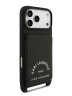 Karl Lagerfeld для iPhone 17 Pro чехол Crossbody cardslot PU Saffiano RSG Hard Black