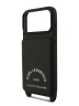 Karl Lagerfeld для iPhone 17 Pro чехол Crossbody cardslot PU Saffiano RSG Hard Black