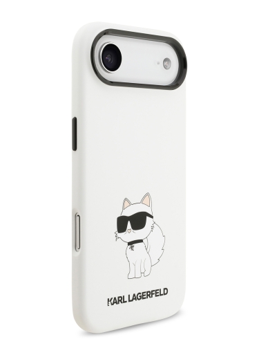 Karl Lagerfeld для iPhone Air чехол Liquid silicone NFT Choupette Metal Cam Hard White (MagSafe)