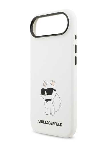 Karl Lagerfeld для iPhone Air чехол Liquid silicone NFT Choupette Metal Cam Hard White (MagSafe)
