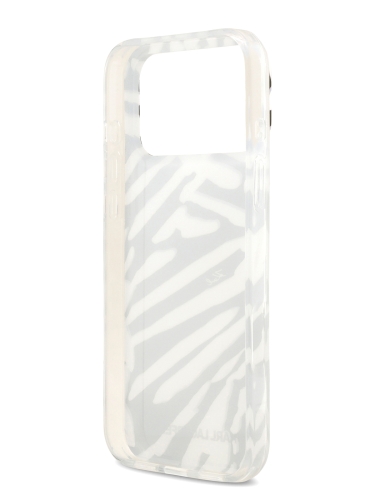 Karl Lagerfeld для iPhone 17 Pro Max чехол IML Zebra Hard + Nylon Hand cord Black