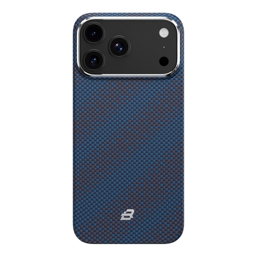 BlueO чехол для iPhone 17 Pro, Tactile Woven Air Aramid fiber (Kevlar) Galaxy Blue (MagSafe)