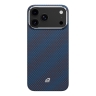 BlueO чехол для iPhone 17 Pro, Tactile Woven Air Aramid fiber (Kevlar) Galaxy Blue (MagSafe)