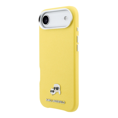 Karl Lagerfeld для iPhone Air чехол PU Saffiano FW NFT Karl&Choup metal & Cam Hard Yellow (MagSafe)
