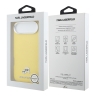 Karl Lagerfeld для iPhone Air чехол PU Saffiano FW NFT Karl&Choup metal & Cam Hard Yellow (MagSafe)