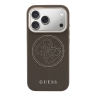 Guess для iPhone 17 Pro чехол PU with Perforated 4G logo Metal camera Brown (MagSafe)