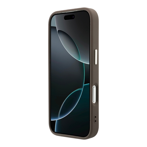 Guess для iPhone 17 Pro чехол PU with Perforated 4G logo Metal camera Brown (MagSafe)