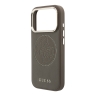 Guess для iPhone 17 Pro чехол PU with Perforated 4G logo Metal camera Brown (MagSafe)