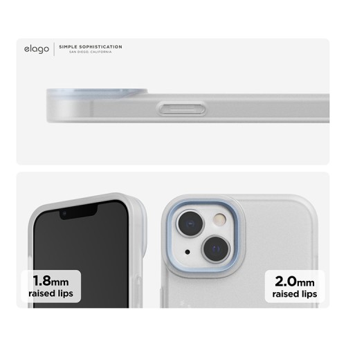 Чехол Elago GLIDE для iPhone 13, прозрачный/голубой