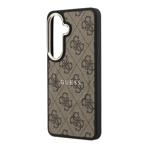 Guess для Galaxy S26 чехол PU 4G Classic metal logo &Camera Hard Brown (MagSafe)