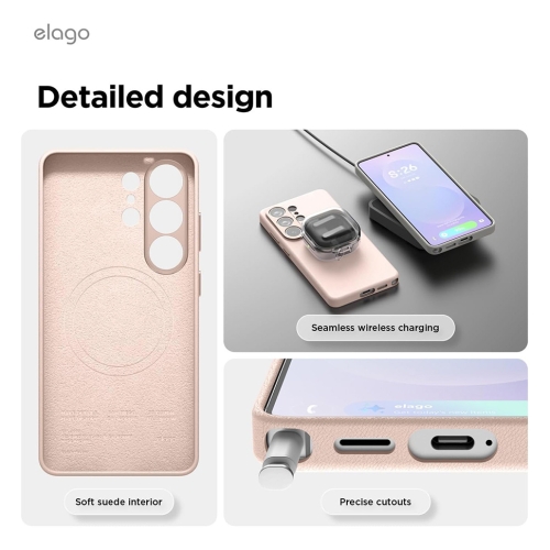 Elago для Galaxy S26 Ultra чехол Magnetic PU Leather Lovely Pink (MagSafe)