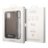Чехол Guess Translucent w Electoplated camera Hard +hand Strap для iPhone 14, черный