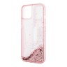 Чехол Karl Lagerfeld Liquid glitter Big KL logo Hard для iPhone 14, розовый