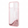 Чехол Lagerfeld Liquid glitter Big KL logo Hard для iPhone 14, розовый