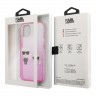 Чехол Lagerfeld Karl & Choupette Hard Gradient для iPhone 13, розовая рамка