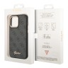 Чехол Guess PU 4G Script metal logo Hard для iPhone 14 Pro, черный