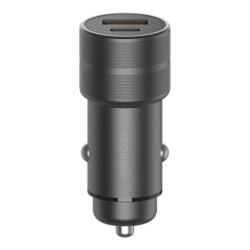 Автомобильное зарядное EnergEA Alu Drive PD20+ Kit USB-C PD/USB QC3.0 + кабель Nyloflex USB-A/Lightning (1.5 м)