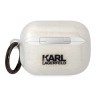 Чехол Lagerfeld TPU Glitters with ring NFT Karl & Choupette для Airpods Pro, прозрачный