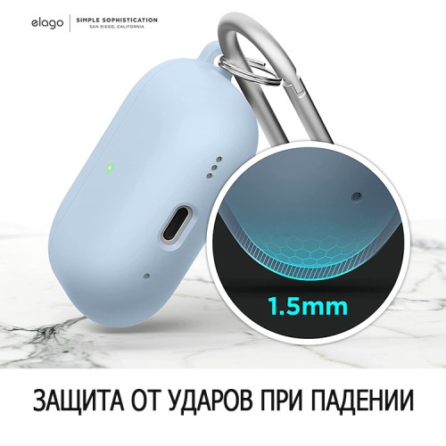 Чехол Elago Liquid Hang case для AirPods Pro 2, голубой