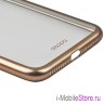 Чехол Deppa Gel Plus матовый для iPhone 7 Plus/8 Plus, золотая рамка