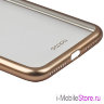Чехол Deppa Gel Plus матовый для iPhone 7 Plus/8 Plus, золотая рамка