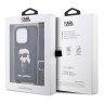 Чехол Lagerfeld Crossbody cardslot PU Saffiano Monogram NFT Karl Ikonik Hard для iPhone 14 Pro, черный