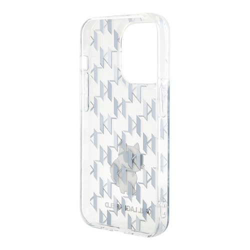 Karl Lagerfeld для iPhone 15 Pro чехол PC/TPU Monogram NFT Choupette Hard Transparent