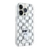 Karl Lagerfeld для iPhone 15 Pro чехол PC/TPU Monogram NFT Choupette Hard Transparent