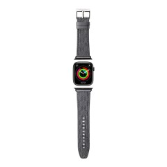 Karl Lagerfeld для Apple Watch 42-41-40 mm ремешок PU Saffiano Monogram Silver