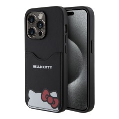 Hello Kitty для iPhone 14 Pro Max чехол Cardslot PU Leather Hidden Kitty Hard Black