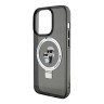 Lagerfeld для iPhone 14 Pro Max чехол PC/TPU + Ring stand NFT Karl & Choupette Hard Black (MagSafe)