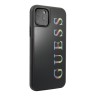 Чехол Guess Iridescent Glitter logo Hard Multicolor для iPhone 11 Pro, черный