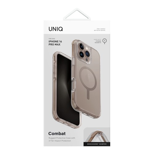 Uniq для iPhone 16 Pro Max чехол Combat Taupe Gold (MagSafe)