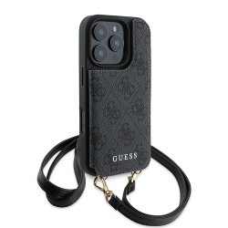 Guess для iPhone 16 Pro Max чехол Crossbody cardslots magnetic 4G Black