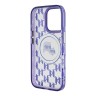 Karl Lagerfeld для iPhone 16 Pro Max чехол PC/TPU Monogram NFT Karl&Choupette Purple (MagSafe)